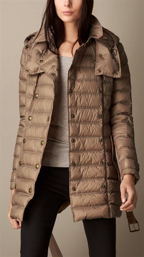 burberry puffer brown|burberry puffer coat women's.